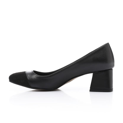 Women’s Block Heel Pumps – Tan Comfortable Elegant.