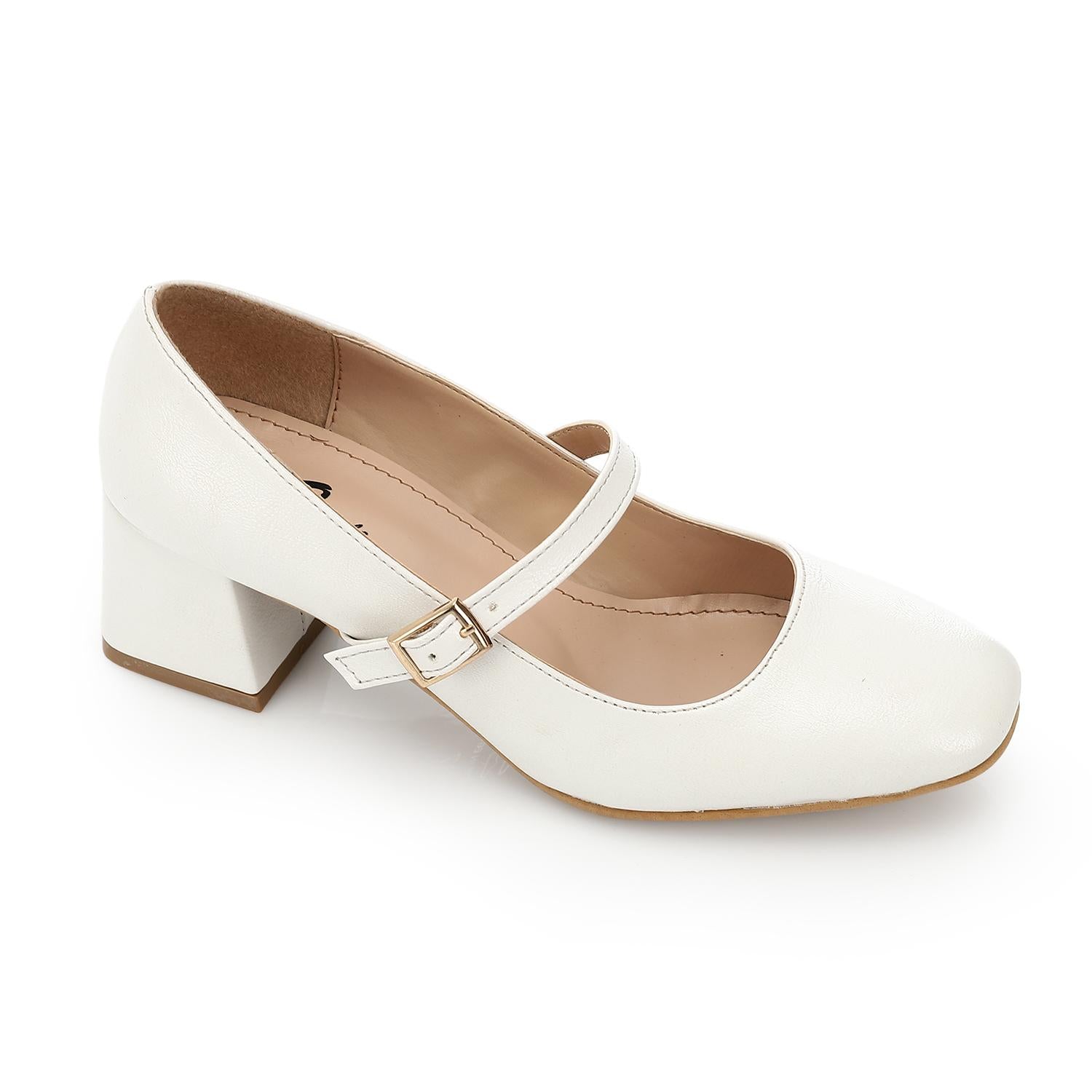 Women’s Block Heel Pumps – Tan Comfortable Elegant.