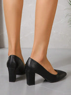 Women’s  Block Heel Pumps – Elegant & Comfortable - 6 Cm.