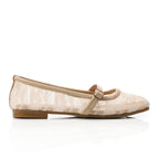 Lace Ballet Flats with Bow 1396