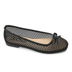 Lace Ballet Flats with Bow